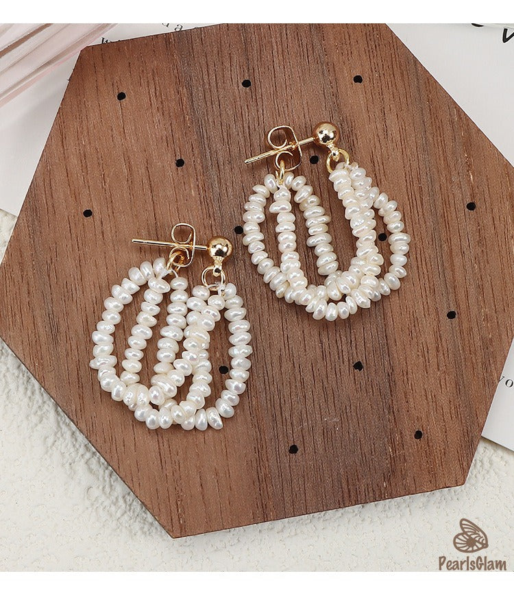 Pearl Bloom – Multi-Strand Cluster Earrings