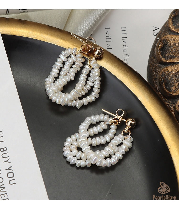 Pearl Bloom – Multi-Strand Cluster Earrings