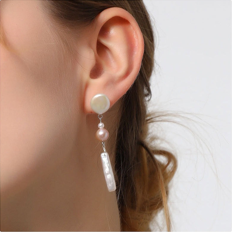 Ethereal Grace – Long Baroque Pearl Earrings