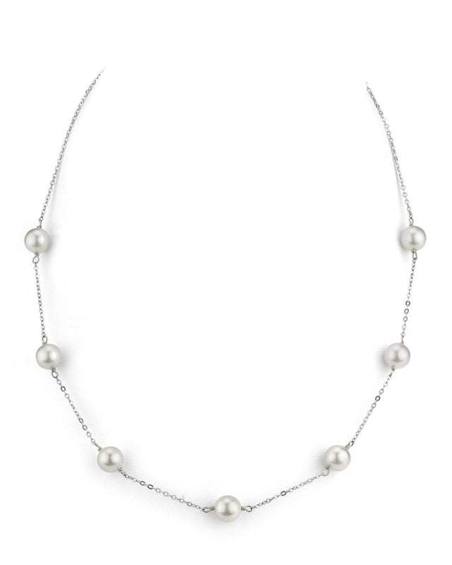 6-7mm 14K Gold Akoya Pearl Tincup Necklace