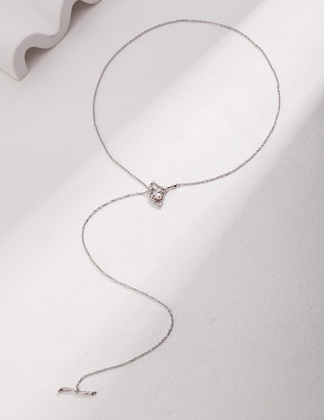 Ginkgo Whisper Freshwater Pearl Necklace