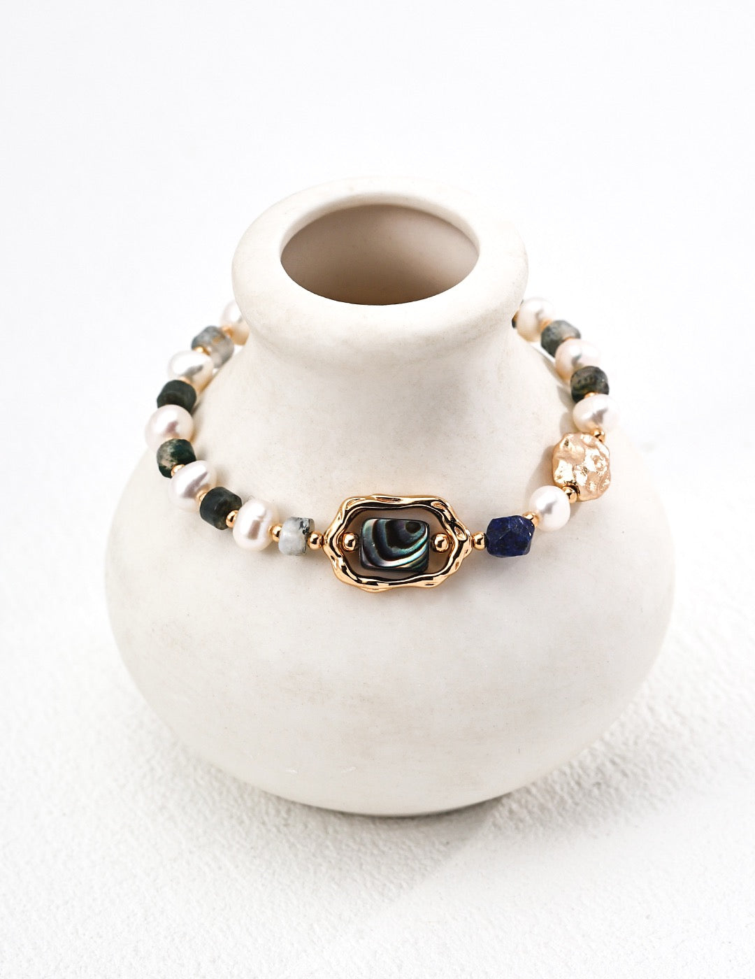 Ocean Muse – Pearl & Gemstone Bracelet