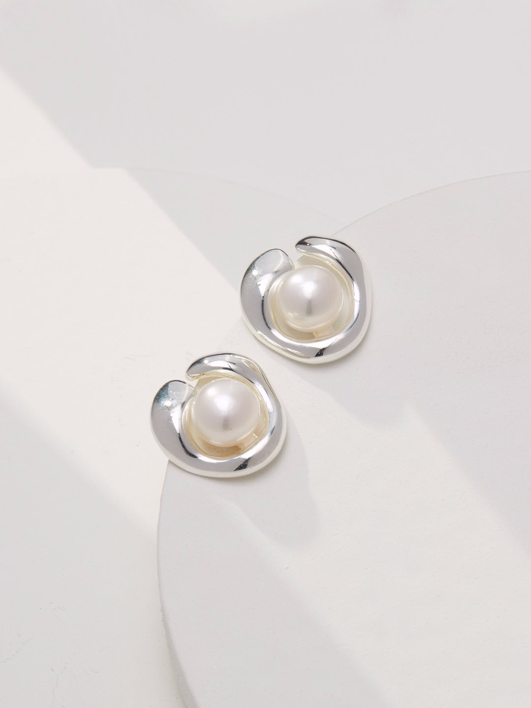 Fluid Moon Freshwater Pearl Earrings