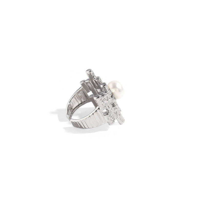 Modern Grace – 8mm Freshwater Pearl Ring