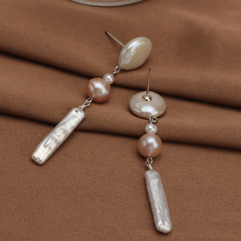Ethereal Grace – Long Baroque Pearl Earrings