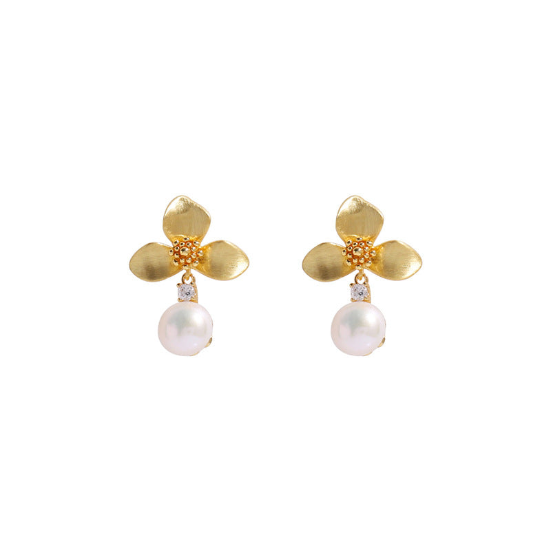 01 - Orchid Grace – Freshwater Pearl Earrings