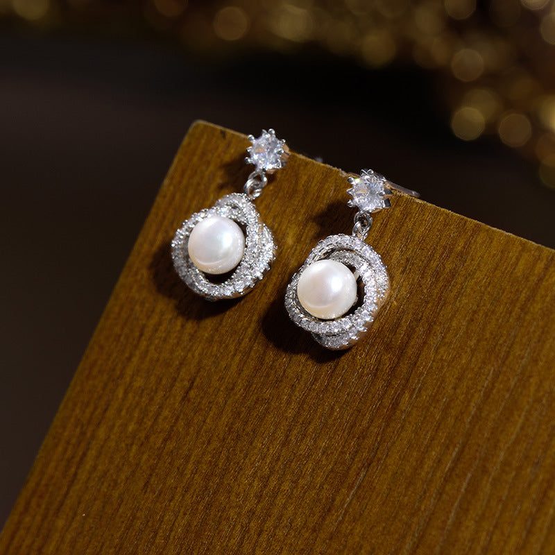 Aura Grace – 7mm Freshwater Pearl Earrings