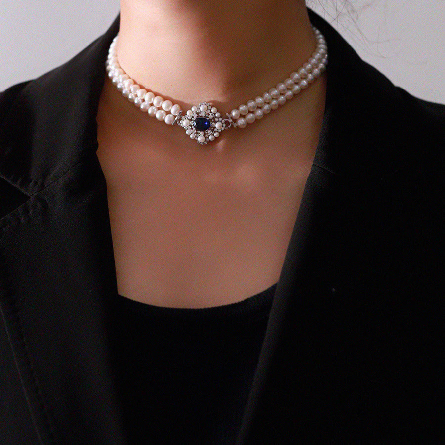 Vienna Bloom – Double Strand Pearl Choker