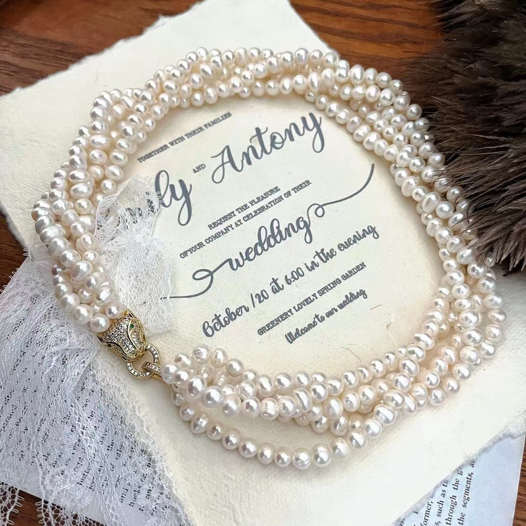 Eternal Grace – Multi-Strand Pearl Necklace