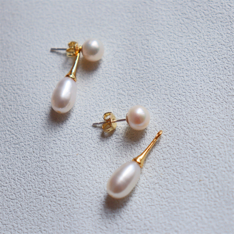Dewdrop Grace – Freshwater Pearl Earrings