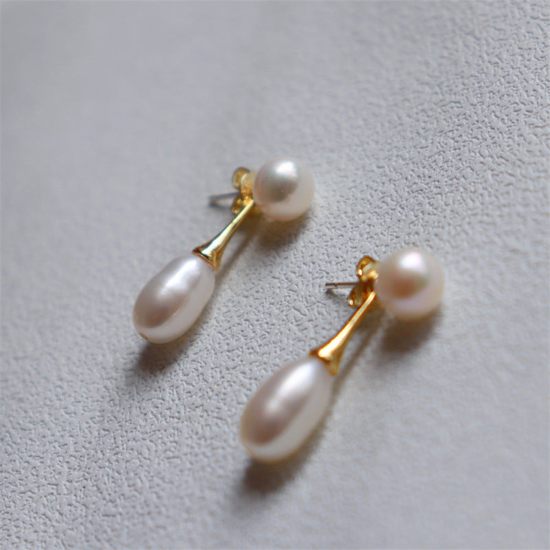 Dewdrop Grace – Freshwater Pearl Earrings