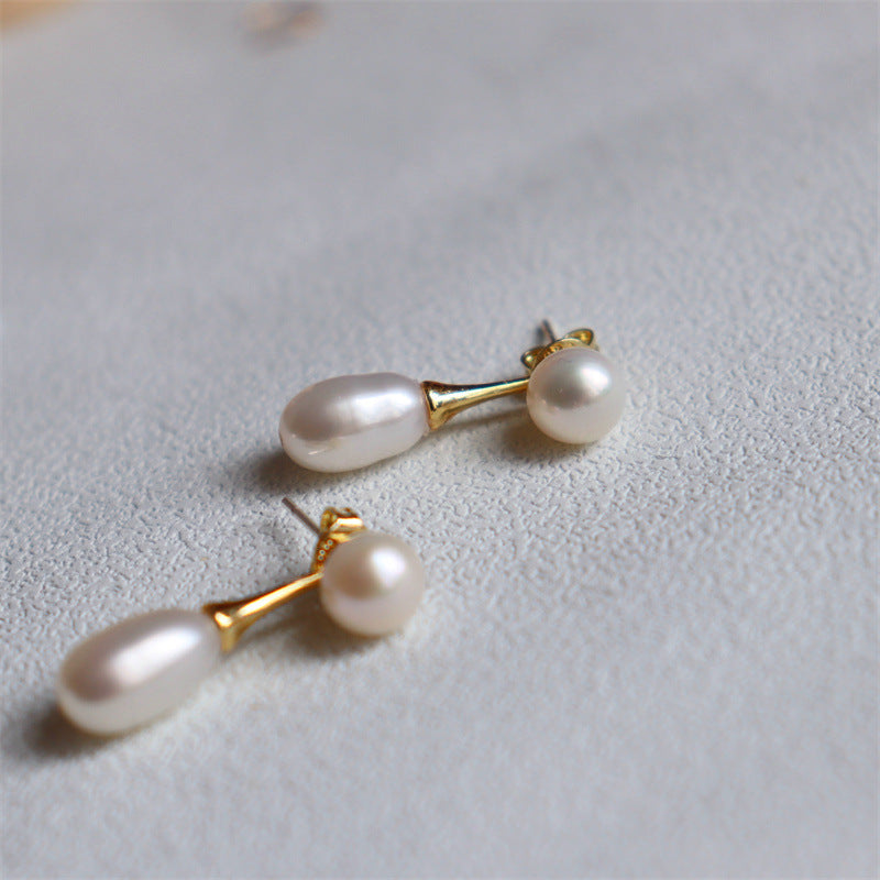 Dewdrop Grace – Freshwater Pearl Earrings