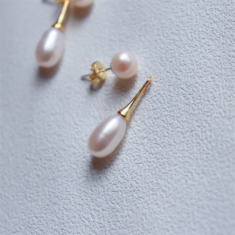 Dewdrop Grace – Freshwater Pearl Earrings