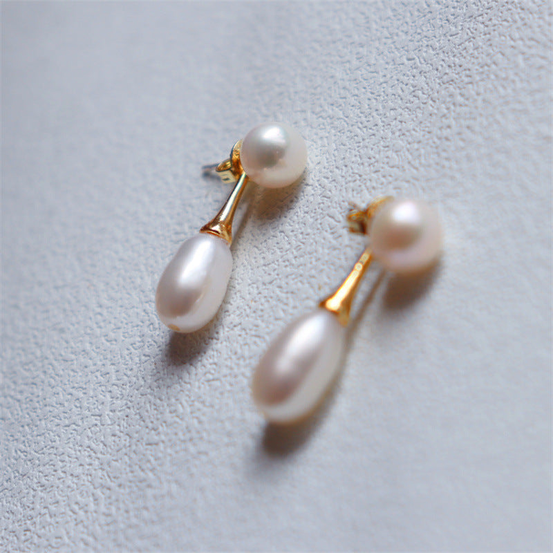 Dewdrop Grace – Freshwater Pearl Earrings