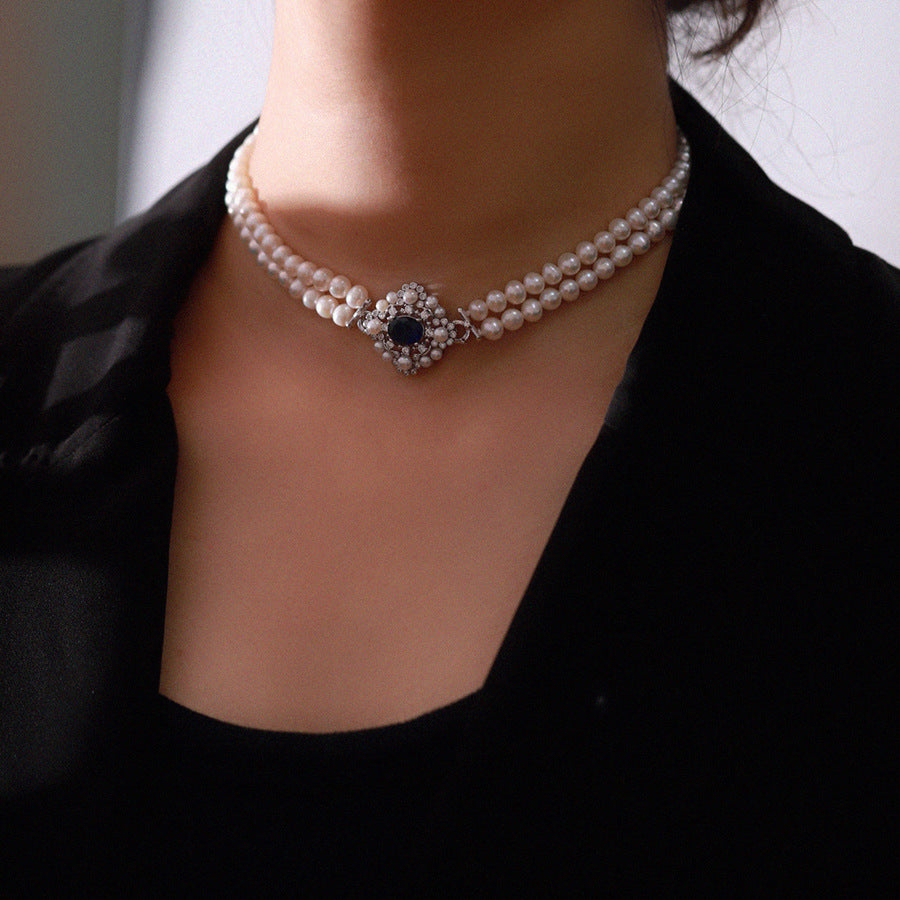 Vienna Bloom – Double Strand Pearl Choker
