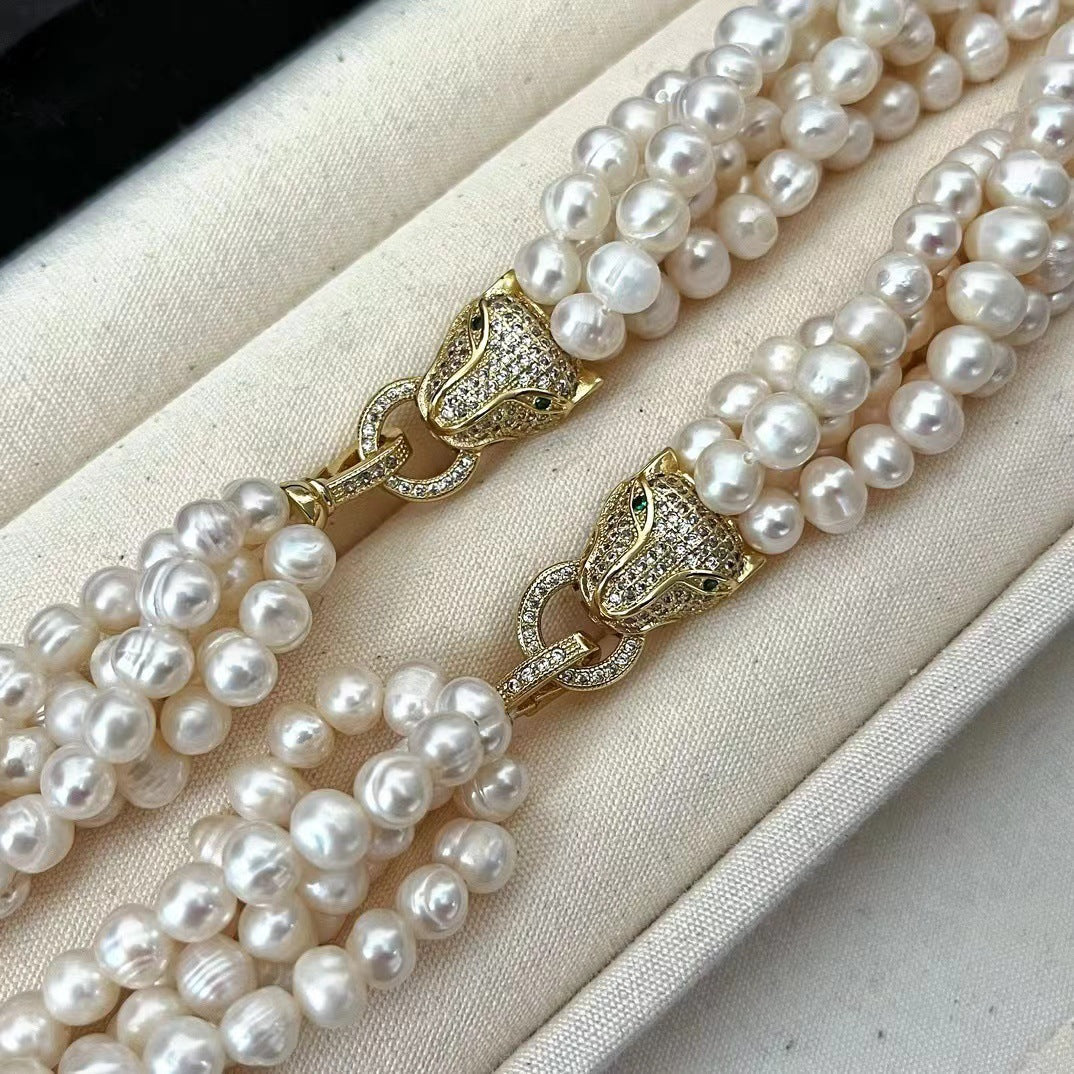 Eternal Grace – Multi-Strand Pearl Necklace