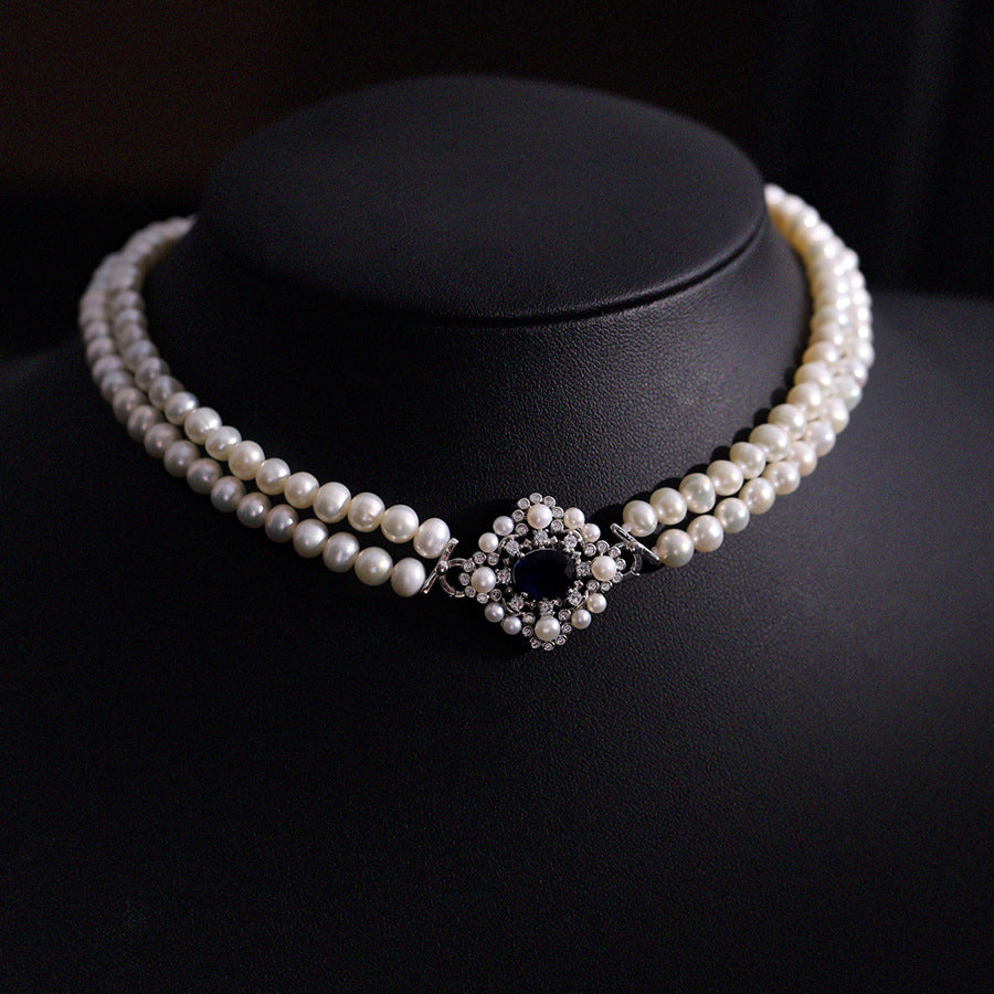 Vienna Bloom – Double Strand Pearl Choker