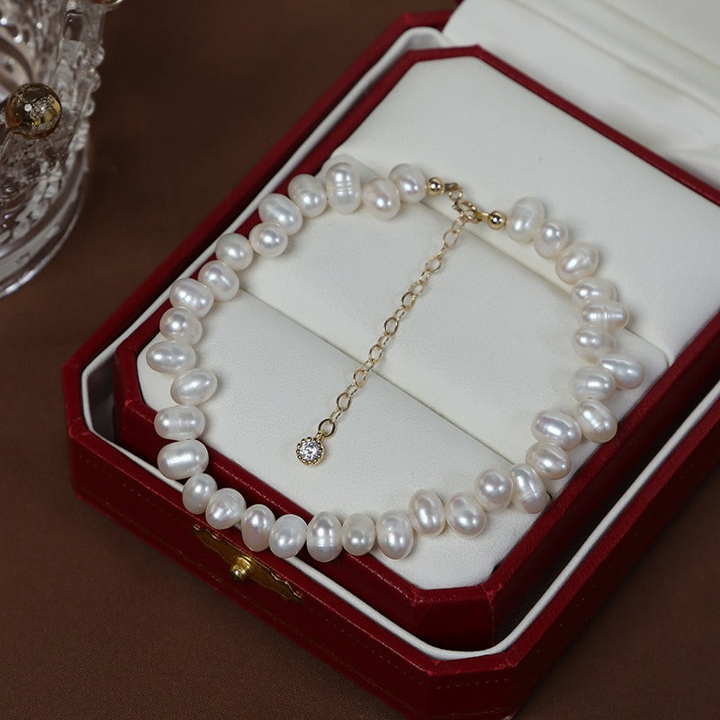 Oval Freshwater Pearl Bracelet