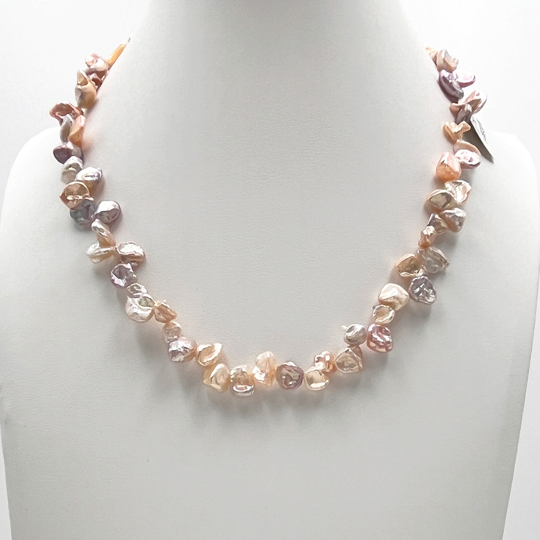 Petal-Shaped Keshi Pearl Cluster Necklace