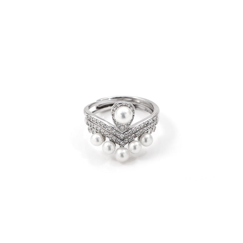 Crown of Vows Freshwater Pearl Ring