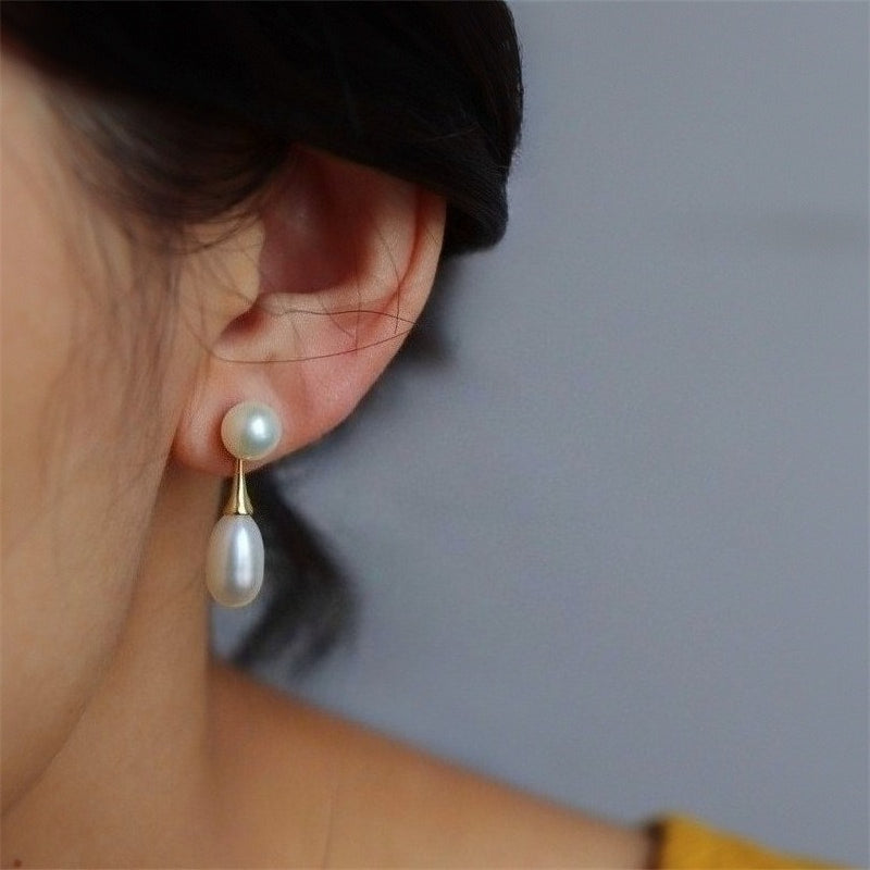 Dewdrop Grace – Freshwater Pearl Earrings