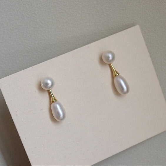 Dewdrop Grace – Freshwater Pearl Earrings