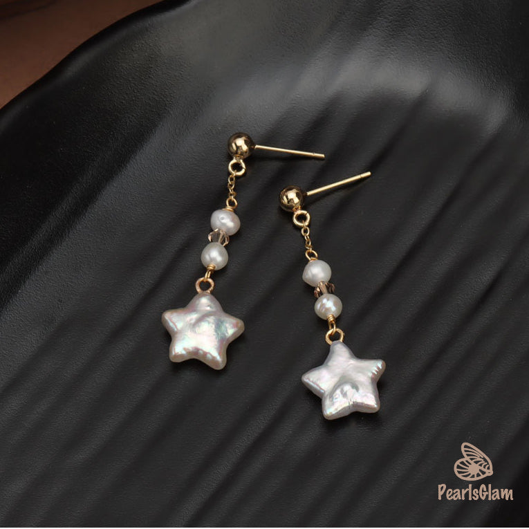 Baroque Star Drop Earrings