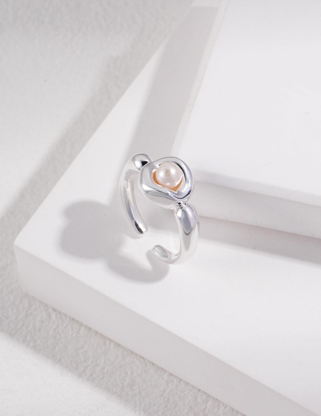 Adjustable Freshwater Pearls Open Rings - Gembea Jewelry