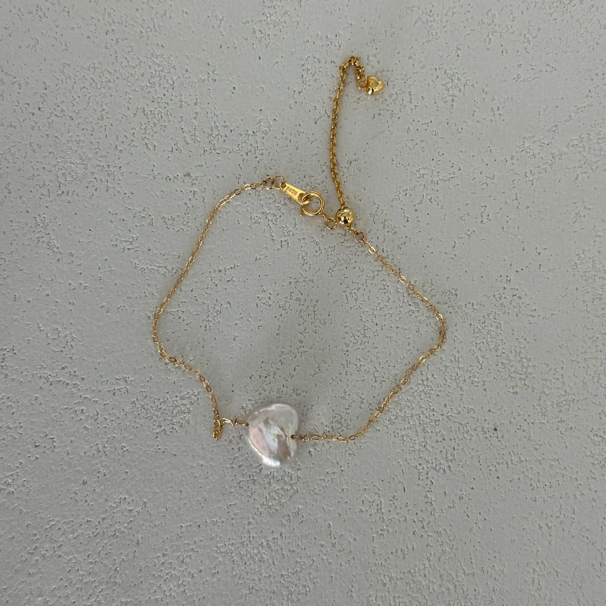 ブレスレット The Baroque Pearl and ME Heart Bracelet Baroque Pearls Bracelet With Heart Toggle, Heart Bracelet